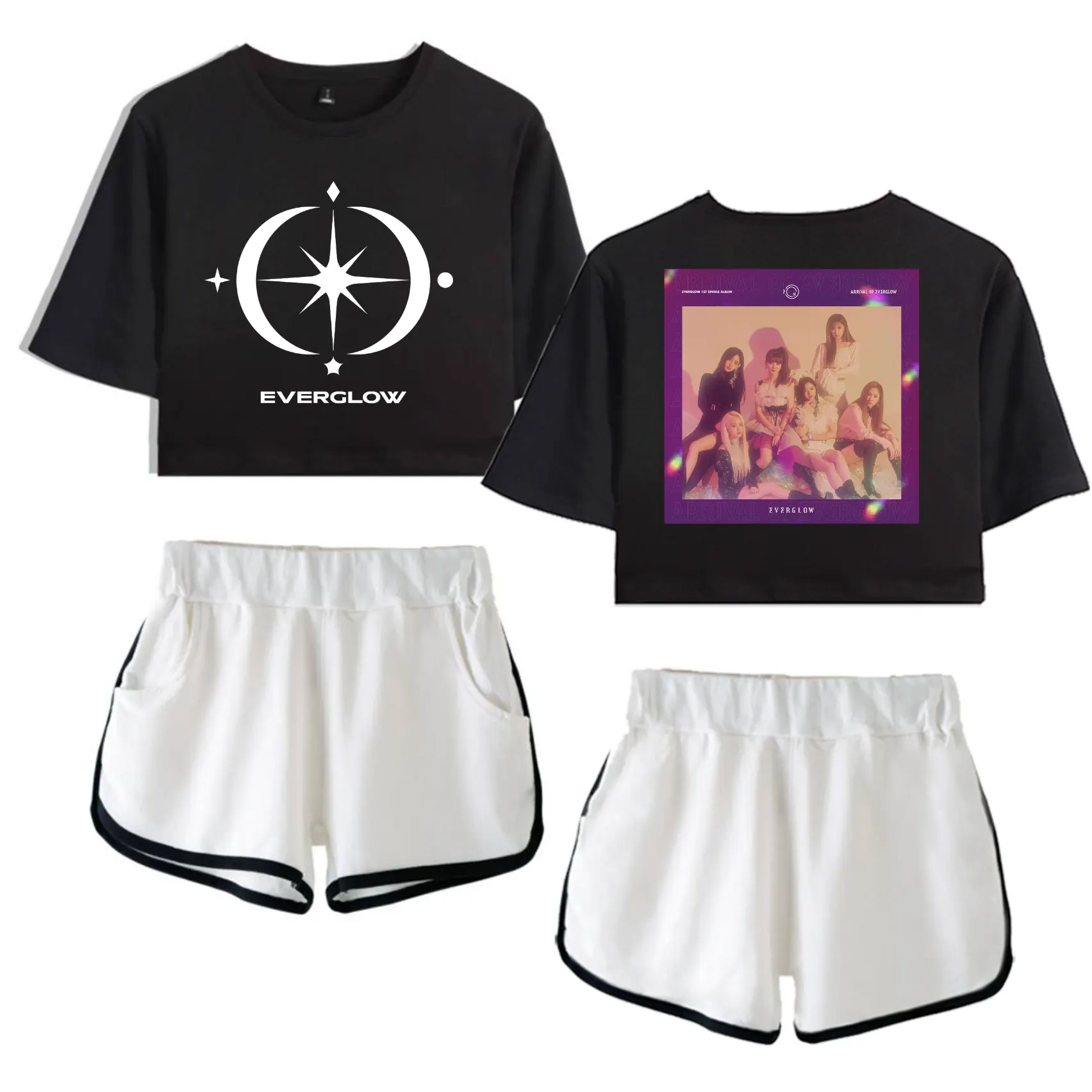Everglow Arrival Tracksuit - Black-White