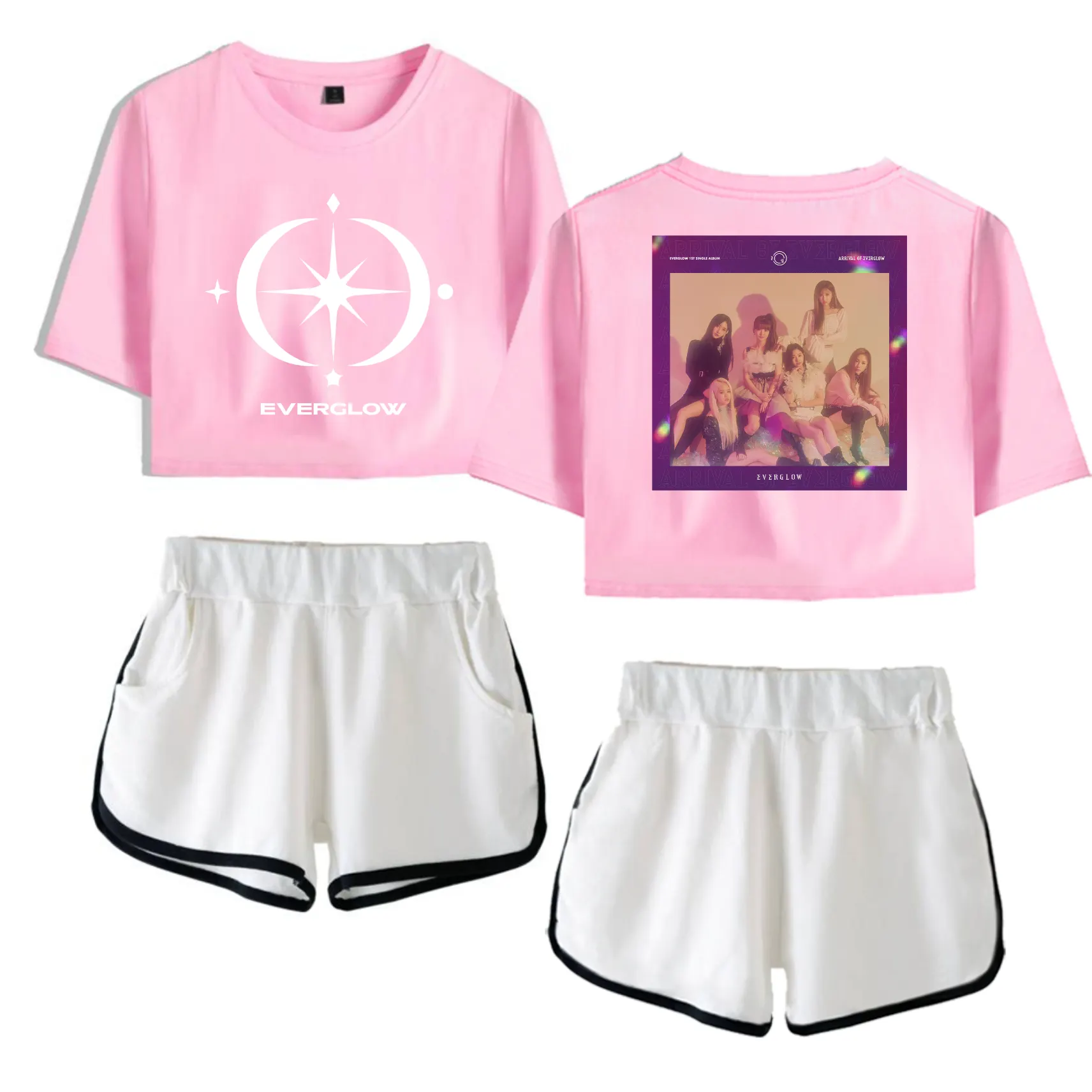 Everglow Arrival Tracksuit - Pink-White