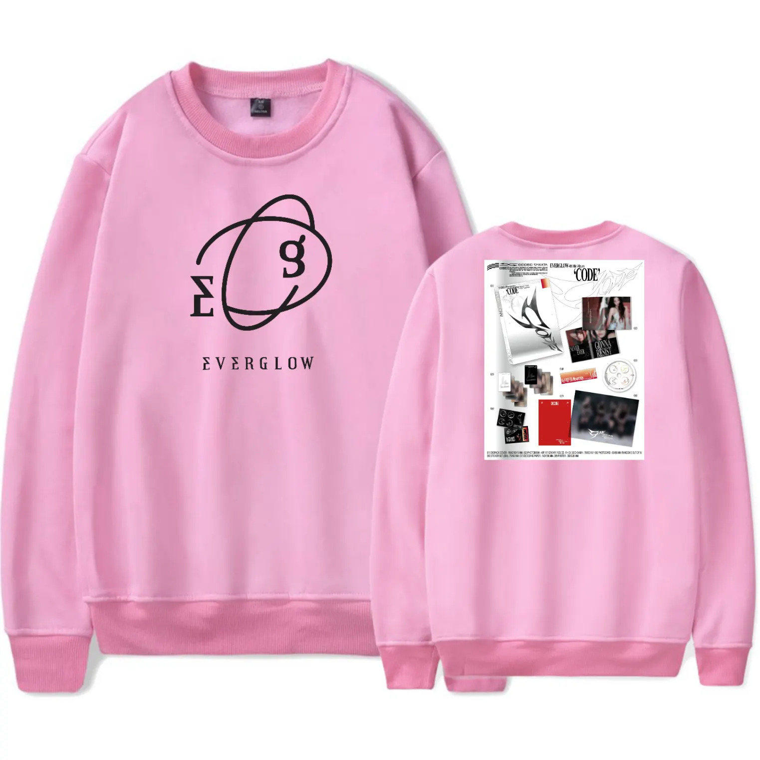 Everglow Code Collage Sweatshirt - Pink