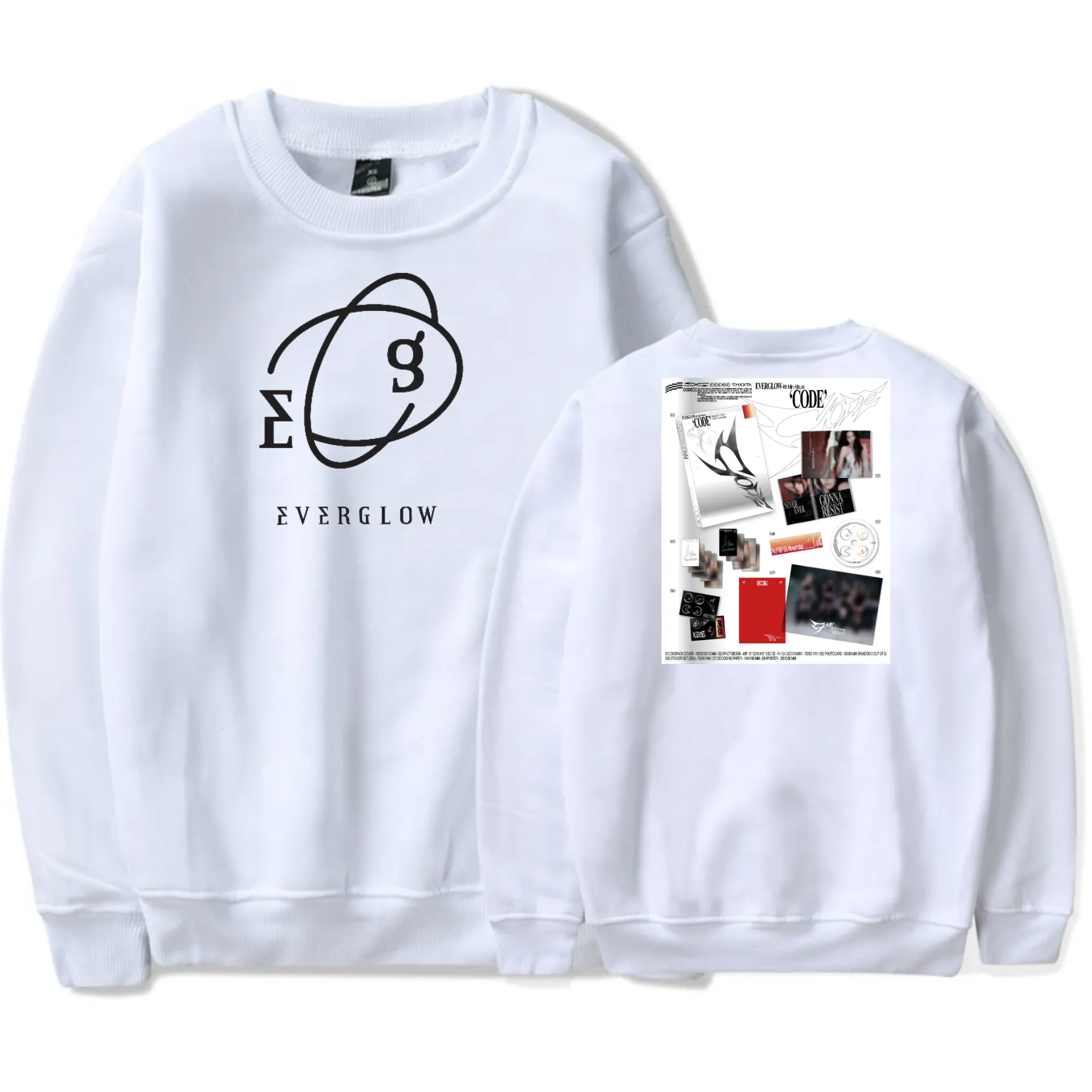 Everglow Code Collage Sweatshirt - White