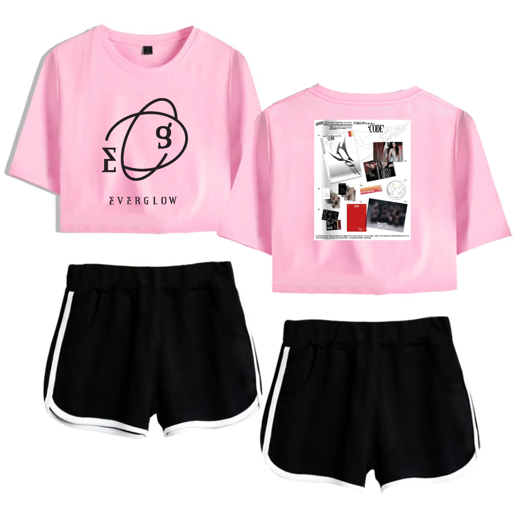Everglow Code Collage Tracksuit - Pink-Black