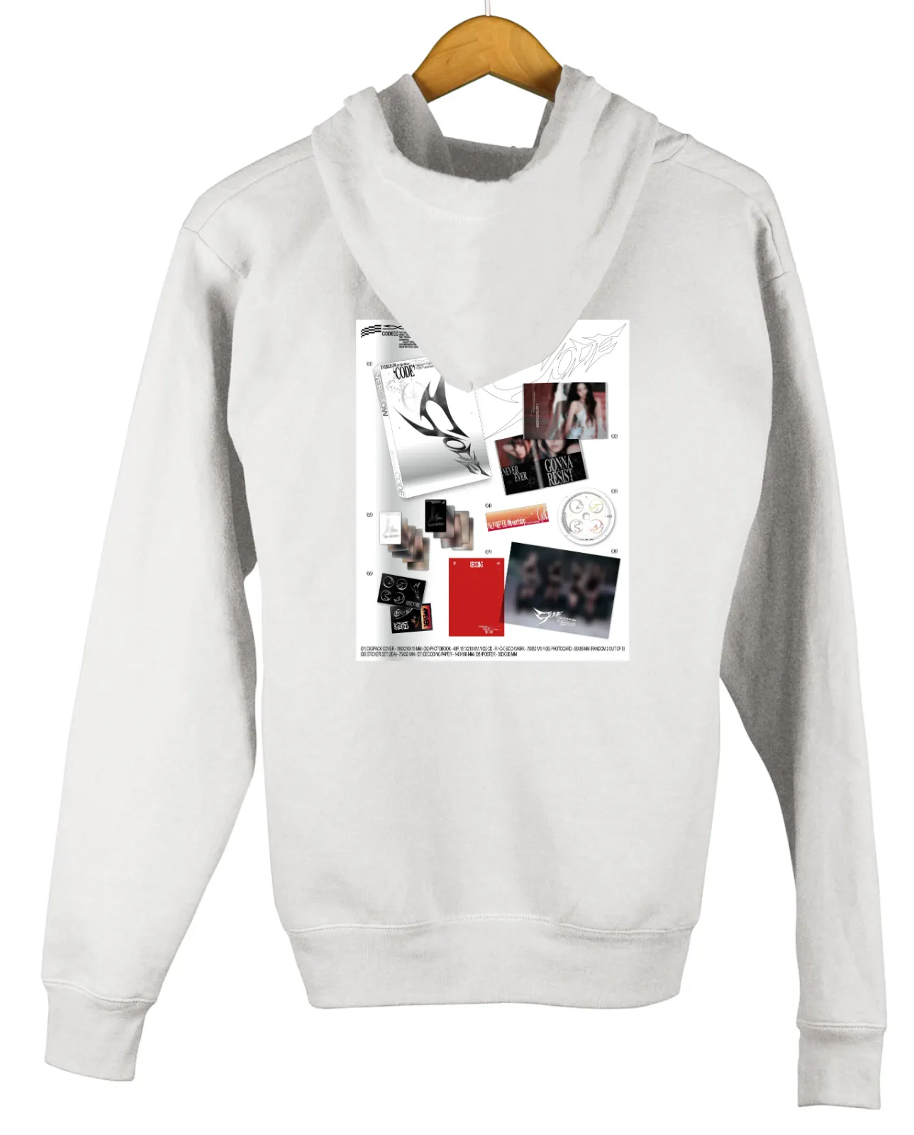 Everglow Code Collage Zip Hoodie