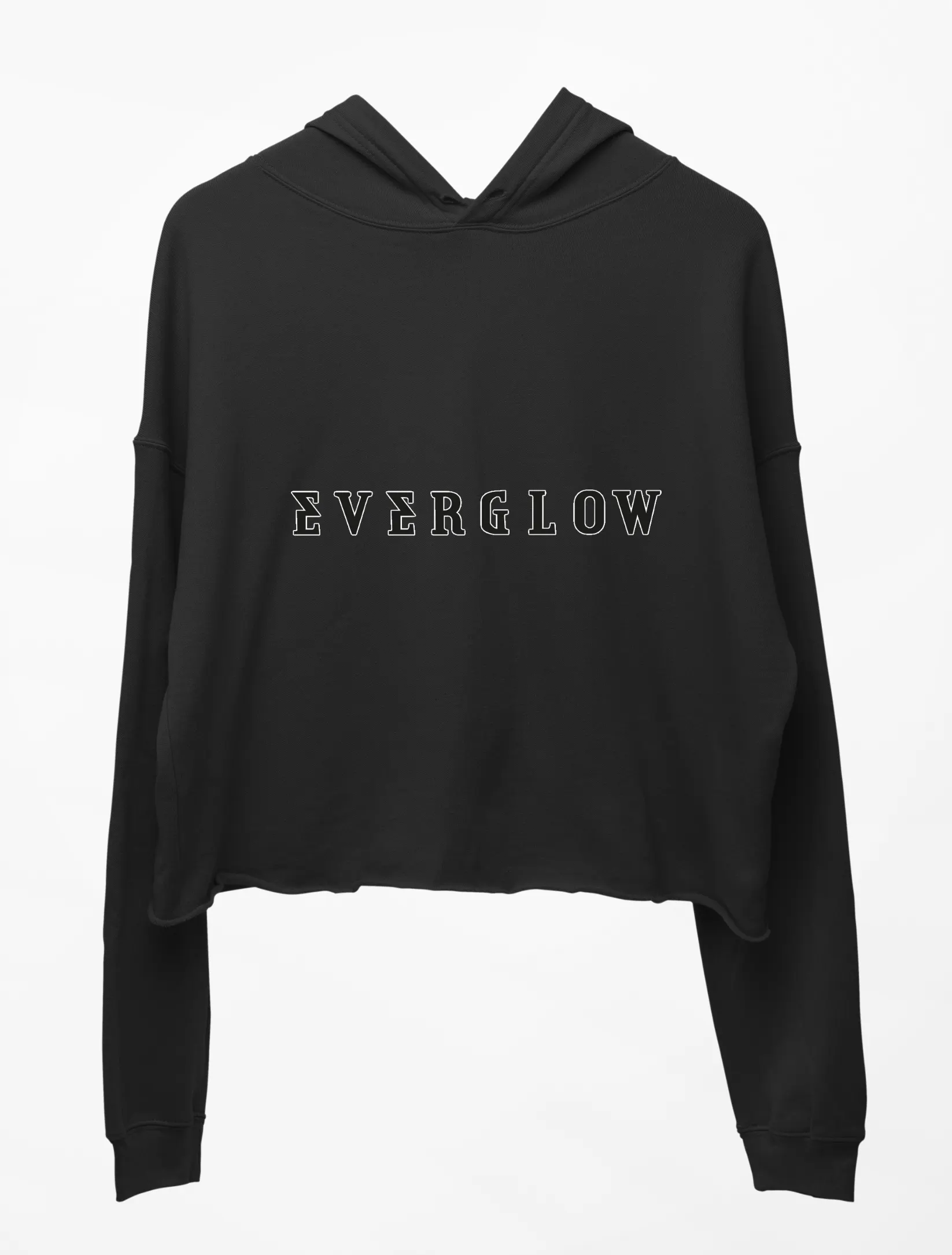 Everglow Code Cropped Hoodie - Black