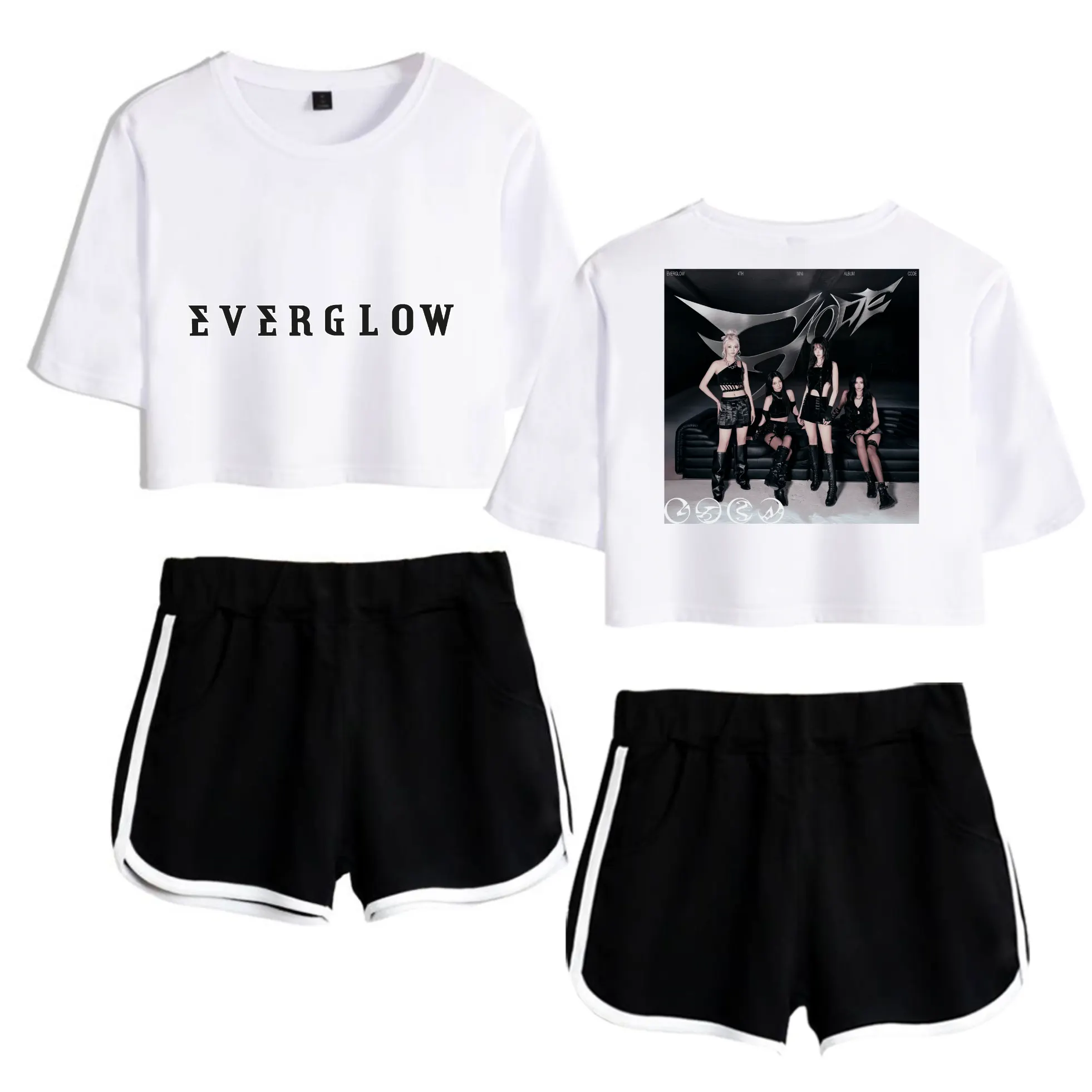 Everglow Code Tracksuit - White-Black